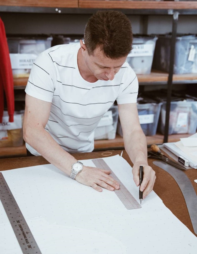 TEG Designer creating sketches for garment manufacturing