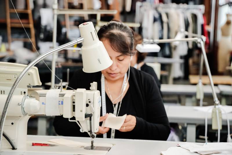 closeup sewing
