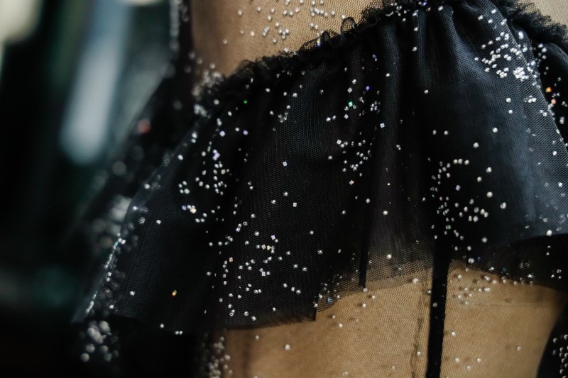 sheer fabric dress