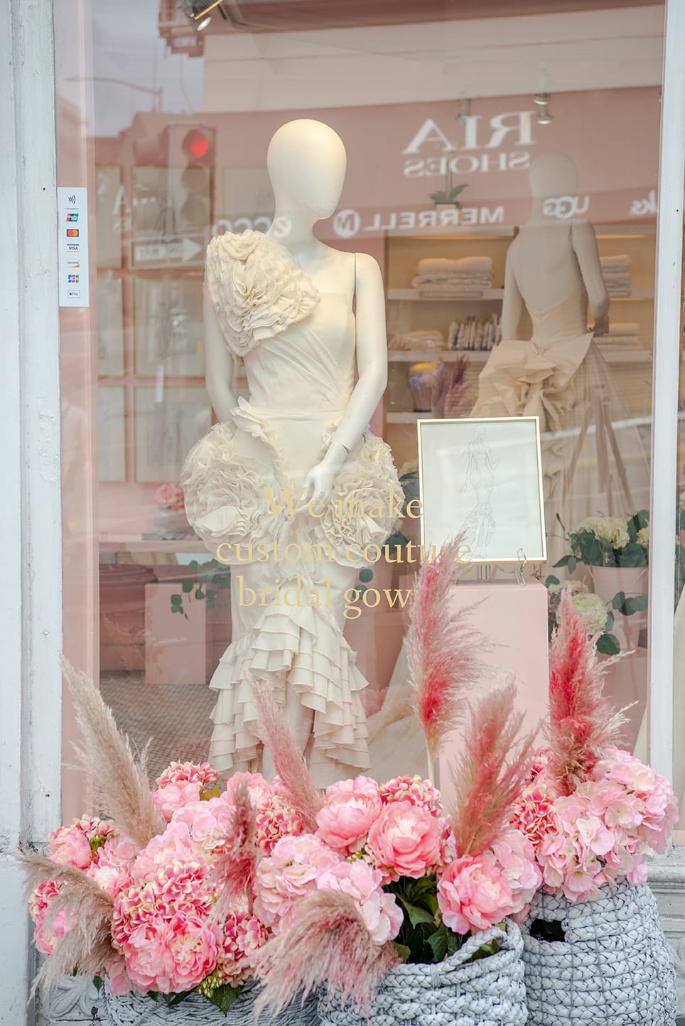 Bridal dress created using a fashion mood baord
