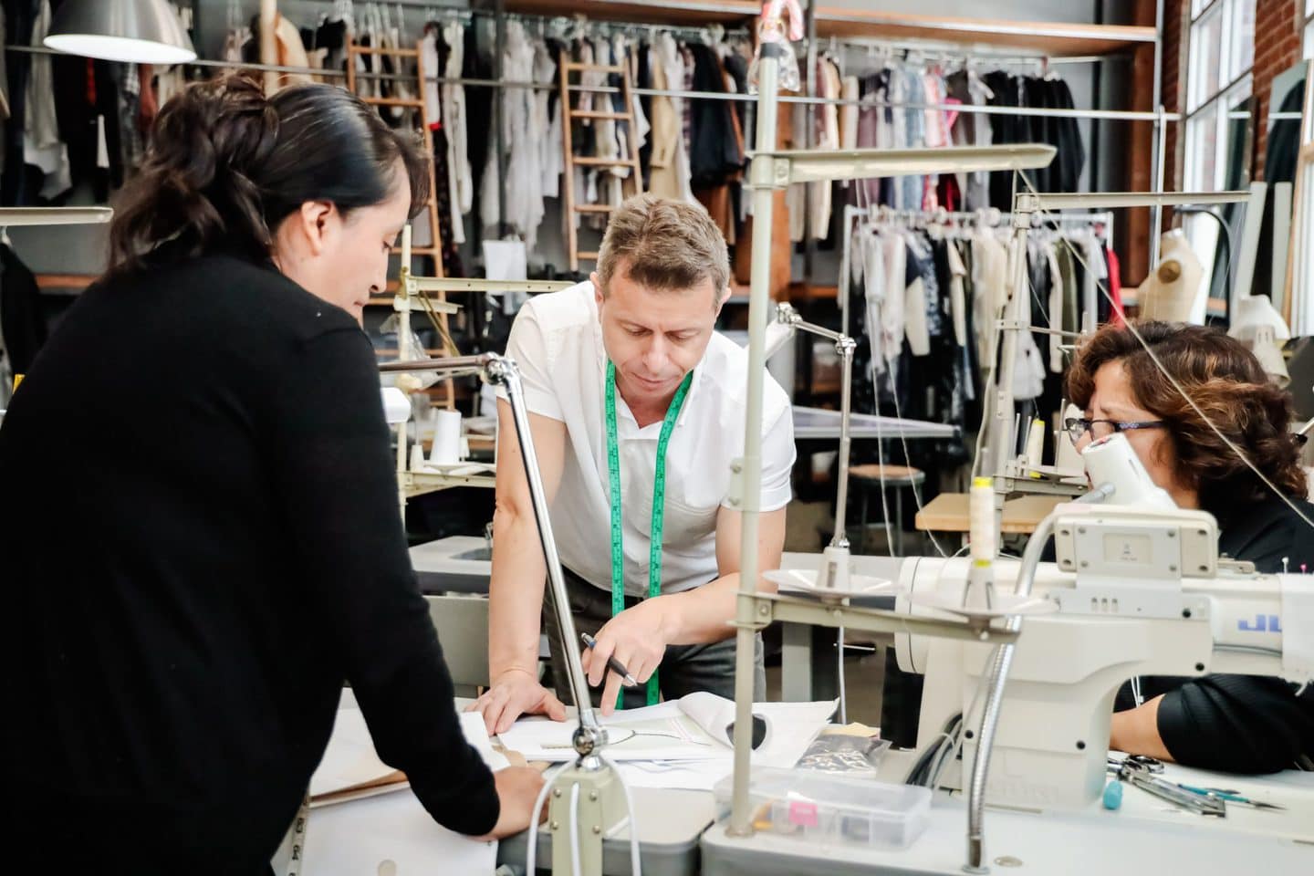 Los Angeles garment manufacturers working with a pattern maker