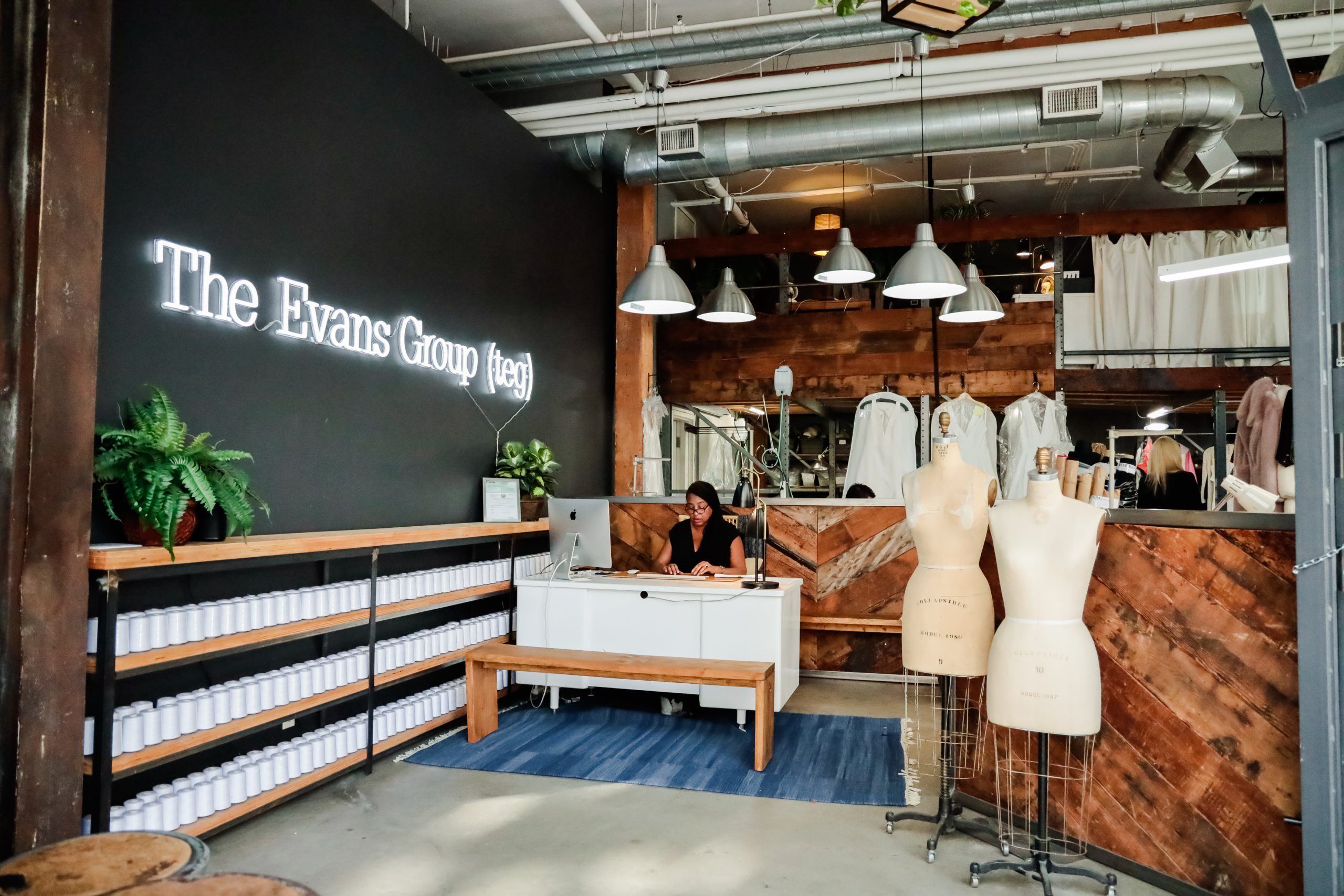 front view of the evans group front desk