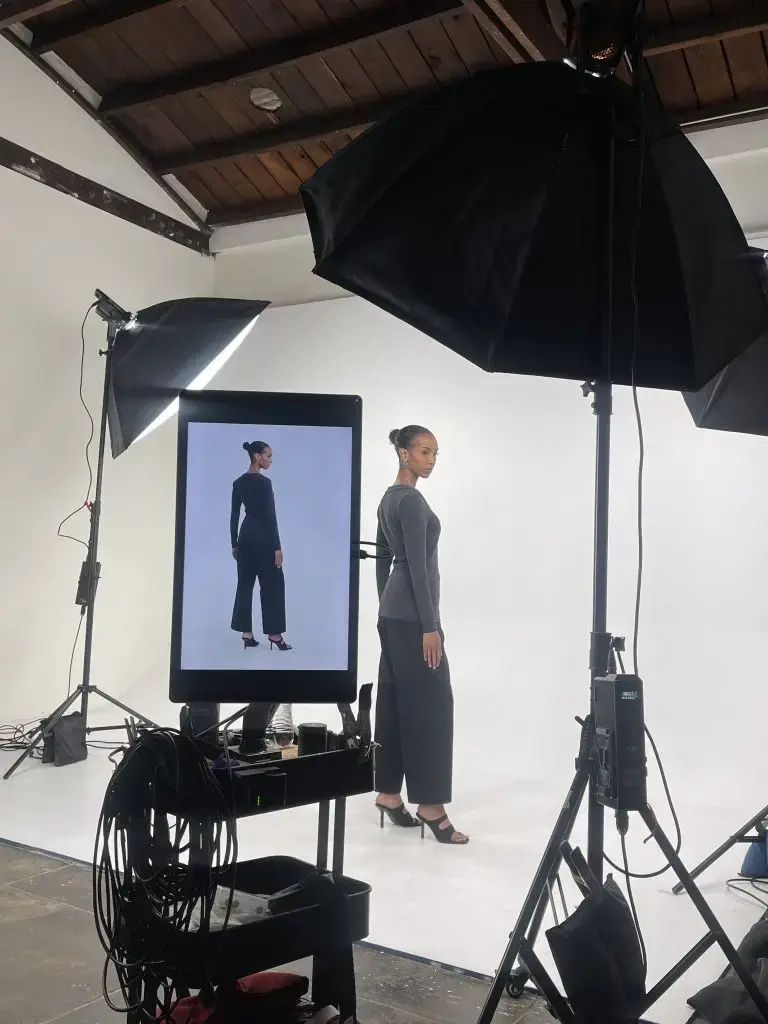 photographing the capsule collection